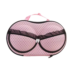 N'Sentials Pretty-N-Pink Bra Travel Case, a stylish and practical solution for storing intimates and cosmetics, designed to hold up to two bras (cup sizes A-C).